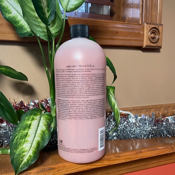PHILOSOPHY Apple Cider 32oz. Shampoo, Shower Gel & Bubble Bath - Picture 2 of 4
